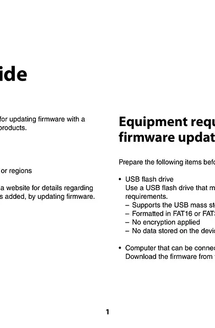 yamaha雅马哈YAS108_ATS1080 Firmware Update Installation Manual